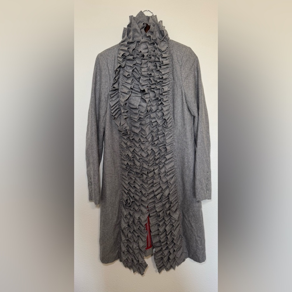 Stunning Sinclaire 10 Benson Frill gray Coat size large